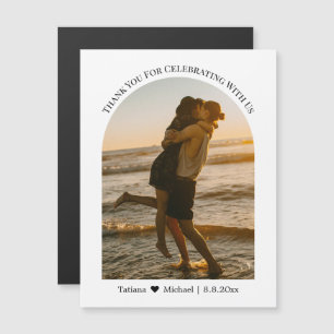 Carte Magnétique merci mariage arch photo aimant