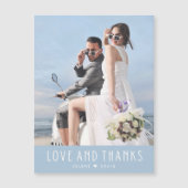 Carte Magnétique Merci Mariage photo moderne (Devant)
