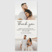 Carte Magnétique Merci Mariage photo moderne (Devant)