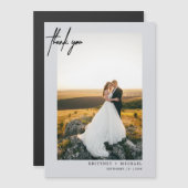 Carte Magnétique Merci moderne à la main (Devant / Derrière)