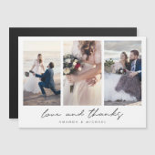 Carte Magnétique Merci multi-photo personnalisé (Devant / Derrière)