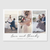 Carte Magnétique Merci multi-photo personnalisé (Devant)