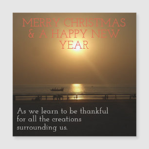 Carte Magnétique Merci pour Joyeux Noël le Joyeux Nouvel An