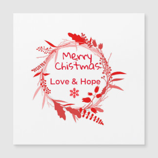 Carte Magnétique Merry Christmas Love & Hope card