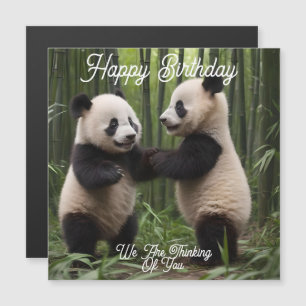 Carte Magnétique Merveilleuse : Les bébés pandas jouent dans la for