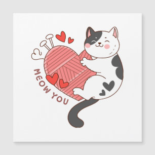 Carte Magnétique Miaou Toi Joli Chat Saint-Valentin