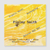 Carte Magnétique Miel abeille hexagon texture de peinture mixte Tex (Devant)