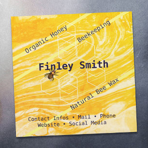 Carte Magnétique Miel abeille hexagon texture de peinture mixte Tex