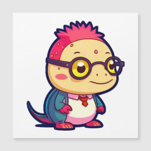 Carte Magnétique mignon philosophe axolotl