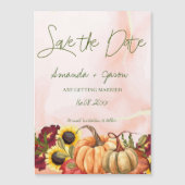 Carte Magnétique Mignonne Citrouille Mariage de automne Automne Enr (Devant)