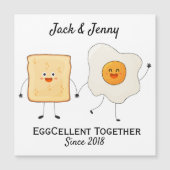 Carte Magnétique Mignonne Drôle Joyeux Toast Eggcelcelcelcelcate En (Devant)