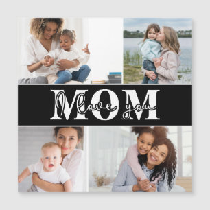 Carte Magnétique Mignonne JE T'AIME MOM Fête des Mères Photo