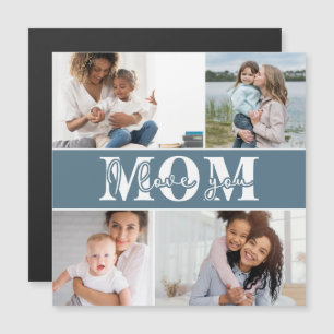 Carte Magnétique Mignonne JE T'AIME MOM Fête des Mères Photo