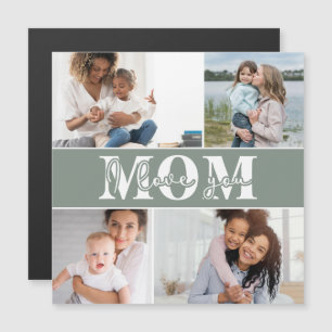 Carte Magnétique Mignonne JE T'AIME MOM Fête des Mères Photo
