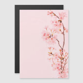 carte magnétique mince fleur de marbre rose (Devant / Derrière)