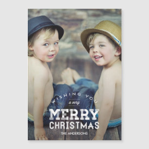 Carte Magnétique Mince Photo Personnalisée De Noël