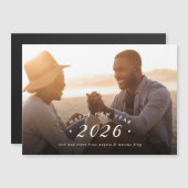 Carte magnétique miniature pour le Nouvel An (Devant / Derrière)