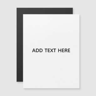 Carte Magnétique Minimaliste Blanc Élégant pour Toutes les Occasion