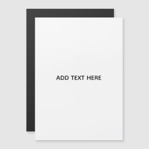 Carte Magnétique Minimaliste Blanc Élégant pour Toutes les Occasion