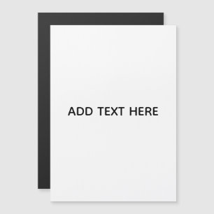 Carte Magnétique Minimaliste Blanc Élégant pour Toutes les Occasion