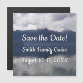 Carte Magnétique Misty Alaskan Sea dans les tons bleu (Devant / Derrière)