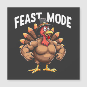 Carte Magnétique Mode festif Funny Thanksgiving Dinde Fitness Repas