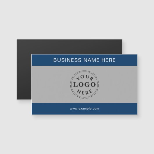 Carte Magnétique Modern Clean Look Custom Magnetic Business Card (Devant / Derrière)