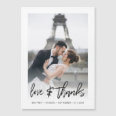 Carte Magnétique Modern Love & Thanks Merci photo (Devant)