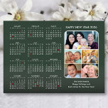 Carte Magnétique Moderne 2024 Calendrier Sage Vert 5 Photo Magnétiq<br><div class="desc">2024 Calendrier Moderne Sage Green Family 5 Collage de photos Carte magnétique minimaliste. Tous les textes sont pré-arrangés pour que vous personnalisiez facilement et rapidement avec vos propres détails. Souhaitez-vous à tous des Vacances Joyeuses et un Nouvel An Extraordinaire ! Pour de nombreux autres modèles de cartes, veuillez visiter :...</div>