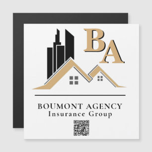 Carte Magnétique Moderne Ajoutez Votre Propre Logo Professionnel Or