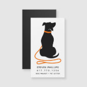 Carte magnétique moderne Chien de marche Chien ass (Devant / Derrière)