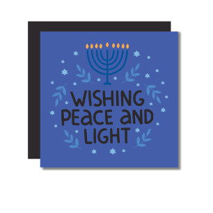 Carte magnétique moderne Hanoukka Menorah 5,25 pou