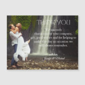 Carte Magnétique moderne merci script mariage aimant photo (Devant)