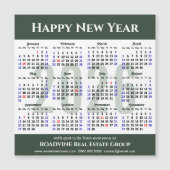 Carte Magnétique Moderne Sage Green 2024 Calendrier Entreprise Magn (Devant)