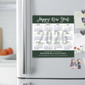 Carte Magnétique Moderne Sage Green 2024 Calendrier Entreprise Magn