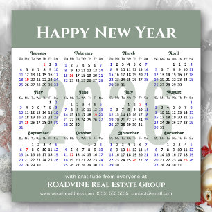 Carte Magnétique Moderne Sage Green 2026 Calendrier Entreprise Magn