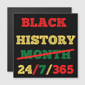 Carte Magnétique Mois de l'histoire des noirs 24/7/365 - Histoire d (Devant / Derrière)