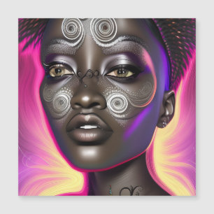 Carte Magnétique Mois de l'histoire noire Melanin Girl Magic Queen 