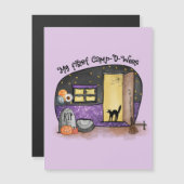 Carte Magnétique Mon premier camp-O-Ween | Halloween Camping (Devant / Derrière)