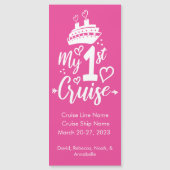 Carte Magnétique Mon premier marqueur de porte de cabine de croisiè (Devant)