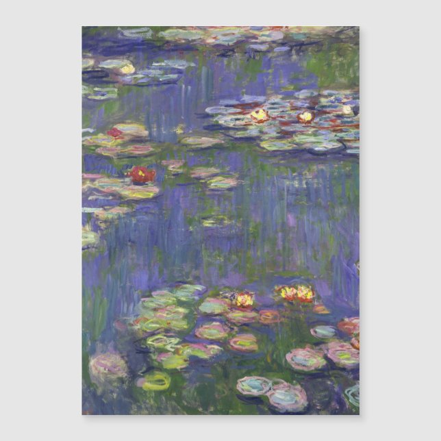 Carte Magnétique Monet Water Lilies Chef-d'oeuvre Peinture (Devant)