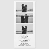 Carte Magnétique Monogramme Bande photo Mariage magnétique (Devant)