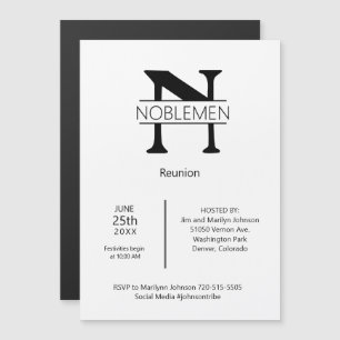 Carte Magnétique Monogramme minimal de réunion magnétique familiale