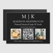 Carte Magnétique Monogramme ou ajouter un logo Photo professionnell (Devant / Derrière)