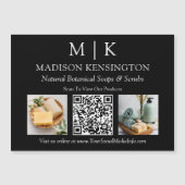 Carte Magnétique Monogramme ou ajouter un logo Photo professionnell (Devant)