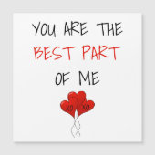 Carte Magnétique Monogramme Vous êtes la meilleure partie de moi Va (Devant)