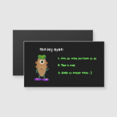 Carte Magnétique Monstre de pomme de terre (Devant / Derrière)