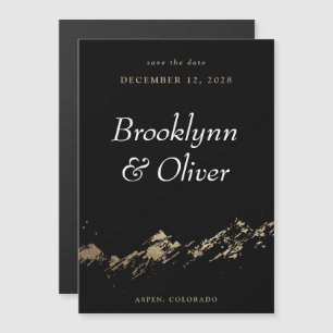 Carte Magnétique Montagnes Abstraites Vert foncé Enregistrer la dat