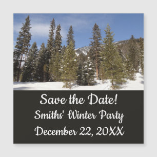 Carte Magnétique Montana Mountain Trails in Winter Landcape Photo