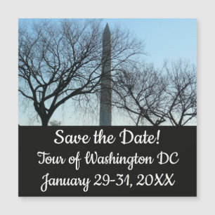 Carte Magnétique Monument de Washington dans le paysage d'hiver I